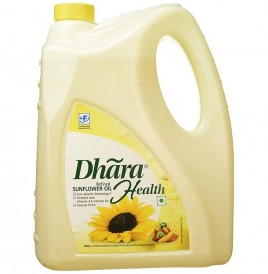 Dhara Health Refined Sunflower Oil  Plastic Jar  5 litre